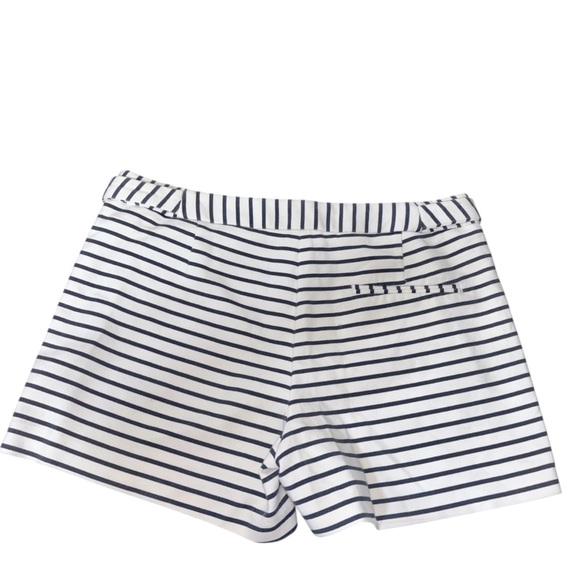 Zara Striped Women's Medium Shorts Faux Pockets Zipper Summer Beach Casual - Picture 2 of 8